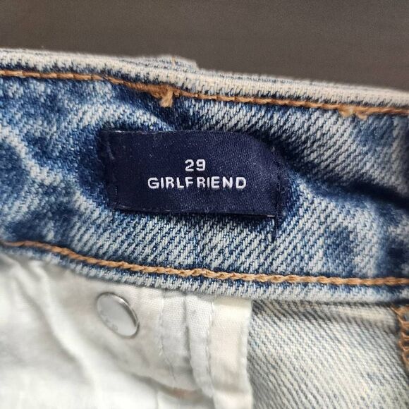 Gap Distressed Girlfriend Jeans Size 29 Gap Straight Leg Ankle Jeans - Picture 8 of 9